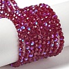 Electroplate Transparent Glass Beads Strands EGLA-A035-T3mm-L02-1