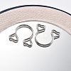 304 Stainless Steel Heart Clip on Nose Rings AJEW-A062-01B-P-2