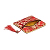 Chinese Brocade Tassel Zipper Jewelry Bag Gift Pouch ABAG-F005-01-4