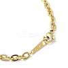Ion Plating(IP) 304 Stainless Steel Cable Chain Bracelets for Men Women BJEW-M293-07G-3