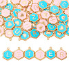 52Pcs 2 Colors Alloy Enamel Pendants ENAM-TA0002-97A-1