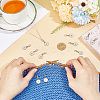 40Pcs Daisy Alloy Enamel Pendant Locking Stitch Markers HJEW-NB00206-3