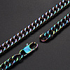 Men's 201 Stainless Steel Cuban Link Chain Necklaces NJEW-T012-01B-66-Q-1