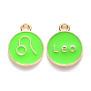Alloy Enamel Pendants X-ENAM-S124-01A-06G-1