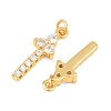 Brass Micro Pave Cubic Zirconia Pendants KK-F927-02G-2
