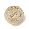 Golden Tone Wax Seal Brass Stamp Head DIY-B079-01G-C-2