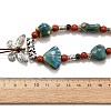 Ethnic Style Alloy & Porcelain Ceramic Beads Butterfly Pendant Tassel Y Necklaces LS-NJEW-D308-01B-3