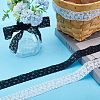 10 Yards 2 Colors Milk Fiber Embroidery Flower Lace Trim SRIB-GF0001-32-4