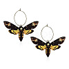 Butterfly Alloy Acrylic Hoop Earrings FS-WG09DCE-05-1