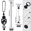 8Pcs Spray Printed Alloy Bar Beadable Pendant Decorations for Jewelry Making DIY Crafts IFIN-SC0001-77-2