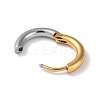 Two Tone 304 Stainless Steel Huggie Hoop Earrings EJEW-P250-01A-2