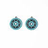 Synthetic Turquoise Pendants PALLOY-N157-034-1