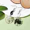 Natural Moonstone and Natural Obsidian Dangle Earrings EJEW-JE05743-2