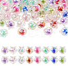  64Pcs 8 Colors UV Plating Rainbow Iridescent Acrylic Beads OACR-TA0001-20-2