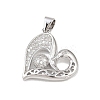 Brass Micro Pave Cubic Zirconia Pendants KK-P339-18P-2