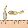 Teardrop Brass Micro Pave Cubic Zirconia Dangle Stud Earrings for Women EJEW-A132-04G-5