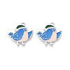 Rack Plating Alloy Enamel Bird Pendants ENAM-T024-80A-P-1