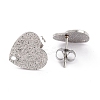 Non-Tarnish 304 Stainless Steel Stud Earring Findings X-EJEW-O104-14P-2