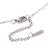 Non-Tarnish Woven Net/Web with Feather 201 Stainless Steel Boho Pendant Necklaces for Women NJEW-G087-09P-4
