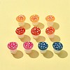 10Pcs Luminous Resin Mushroom Ornament RESI-FS0001-59-1