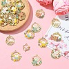 28Pcs 7 Styles Alloy Enamel Pendants ENAM-YW0004-90-1