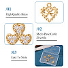 5Pcs 5 Styles Brass Micro Pave Cubic Zirconia Pendants KK-TA0002-99-4