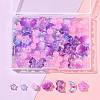 126Pcs 8 Styles Electroplate Transparent Glass Bead GLAA-FS0002-50-6