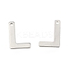 Tarnish Resistant 304 Stainless Steel Letter Charms LS-STAS-O072-L-1