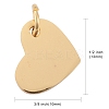 Ion Plating(IP) 304 Stainless Steel Stamping Blank Tag Charms STAS-I311-19G-3