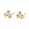 Brass Stud Earrings EJEW-L247-02G-1
