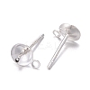 925 Sterling Silver Stud Earring Findings STER-T002-193S-1
