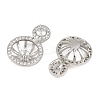 Brass Micro Pave Clear Cubic Zirconia Peg Bails Pin Pendants KK-CBA6A75-42P-2