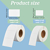 2 Rolls 2 Styles Rectangle Paper Thermal Printable Label Stickers STIC-BC0001-06-2