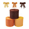 3 Rolls 3 Colors Polyester Imitation Linen Wrapping Ribbon OCOR-YS0001-02B-1