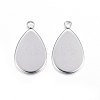 Tarnish Resistant 304 Stainless Steel Pendant Cabochon Settings LS-STAS-P210-09P-01-2