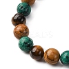 12 Constellations Natural Tiger Eye & Picture Jasper & Agate & Black Onyx Round Beaded Stretch Bracelets for Men Women WGB9E7C-08-4