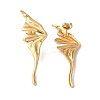 Wing Ion Plating(IP) 304 Stainless Steel Stud Earrings for Women EJEW-L287-003G-2