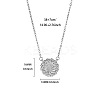 Brass Spiral Disc Pendant Necklaces for Women WGFA3A6-08-1