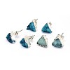 Natural Druzy Quartz Crystal Stud Earring EJEW-F173-E02-S-1