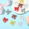 12Pcs 6 Colors Ball Styles Printed Acrylic Pendants OACR-YW0004-36-4