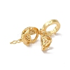 Rack Plating Brass Micro Pave Cubic Zirconia Fold Over Clasps KK-A222-02A-G-2