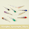 10Pcs 10 Styles Natural & Synthetic Mixed Gemstone Big Pendants FIND-FH0006-02-3