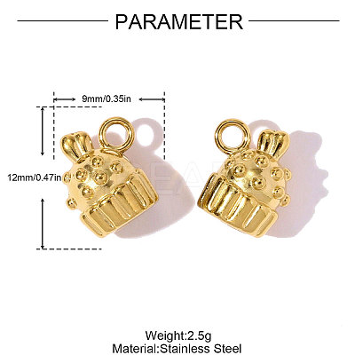 304 Stainless Steel Pendants STAS-OY008-46G-1
