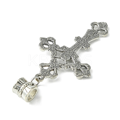 Tibetan Style Alloy European Dangle Charms PALLOY-JF02389-1