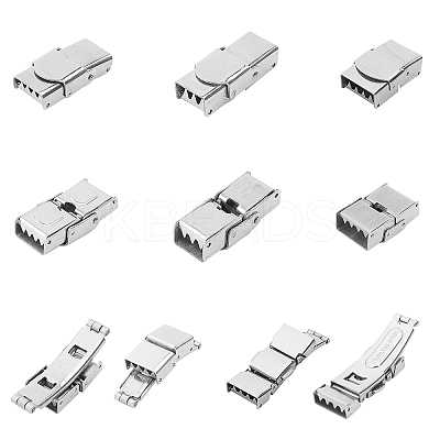 Rectangle 304 Stainless Steel Watch Band Clasps STAS-UN0009-57P-1