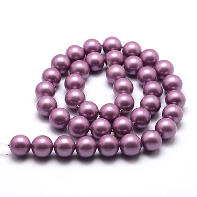Polished Round Grade A Shell Pearl Bead Strands LS-BSHE-M027-6mm-11-1