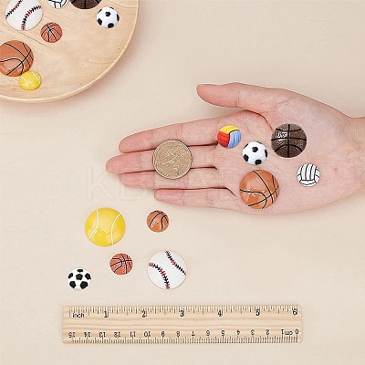 20pcs 10 sizes Resin Cabochons CRES-SC0001-86-1