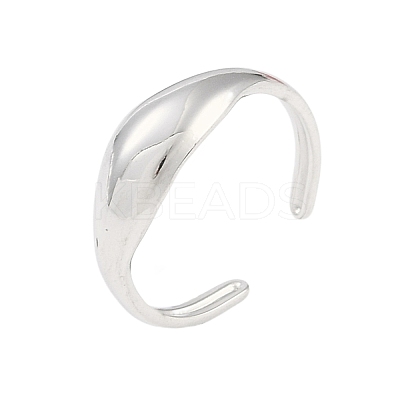 Non-Tarnish 304 Stainless Steel Open Cuff Rings for Women RJEW-C095-07P-1