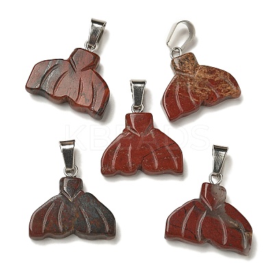 Natural Red Rainbow Jasper Pendants G-Z067-01P-03-1
