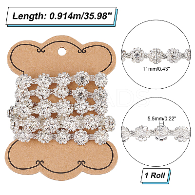 Sunflowers Shape Rhinestone Cup Chains CH-GA0001-03-1